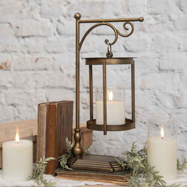 Gold Hanging Lantern On Stand