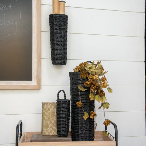 Black Grass Wall Basket - Small