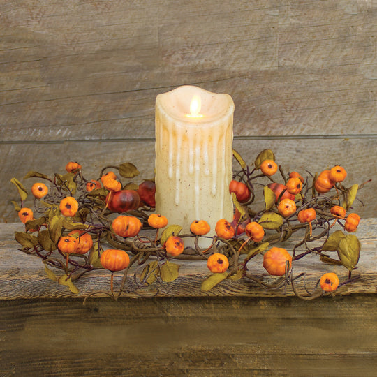 Fall Pumpkins Small Wreath / Candle Ring
