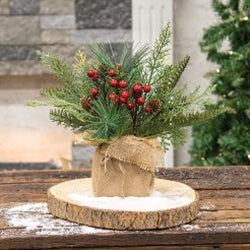 Mixed Greenery Christmas Arrangement