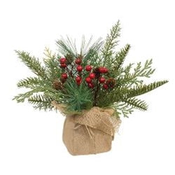 Mixed Greenery Christmas Arrangement