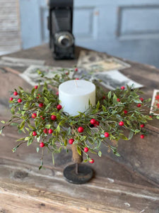 Blaze Berry Candle Ring - Red - 3"