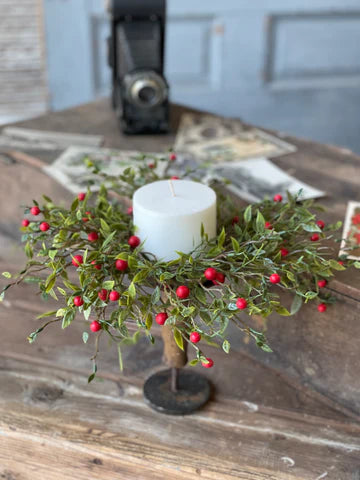 Blaze Berry Candle Ring - Red - 3"