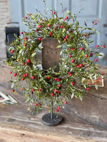 Blaze Berry Candle Ring - Red - 6"