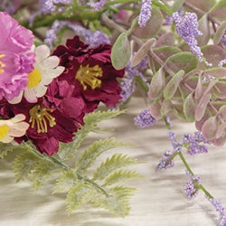 Blushing Spring Blossoms & Eucalyptus Candle Ring - 6.5"