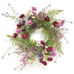 Blushing Spring Blossoms & Eucalyptus Candle Ring - 4.5"