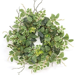 Mixed Ivy & Vine Candle Ring - 6"