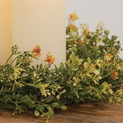 Golden Buds & Baby's Grass Candle Ring, 6.5"