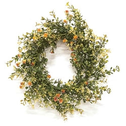 Golden Buds & Baby's Grass Candle Ring, 6.5"