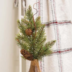 Rustic Cedar & Pine Bell Spray, 21"