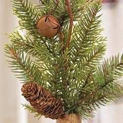 Rustic Cedar & Pine Bell Spray, 21"