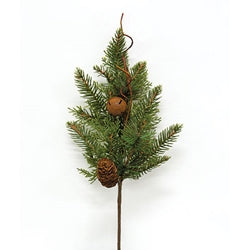 Rustic Cedar & Pine Bell Spray, 21"