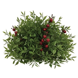 Lady Ruscus & Berries Half Sphere, 6.5"