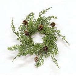 Western Cedar & Pinecone Wreath, 24"