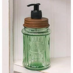 Green Glass Soap Dispenser