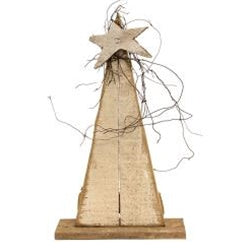 Rustic Wood Pointy Tree, 16"