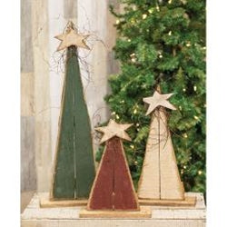 Rustic Wood Pointy Tree, 24"