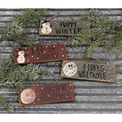 Flakey Snowman Sayings Sign, Asstd.