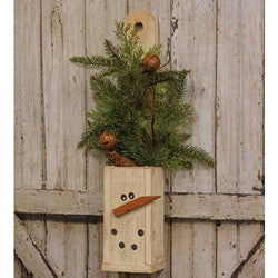 Rustic Wood Snowman Branch Box