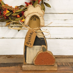 Rustic Wood Gather Ms. Pilgrim on Base