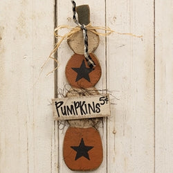 Rustic Wood Skinny Pumpkins Stack