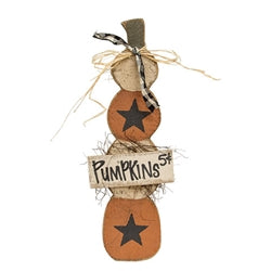 Rustic Wood Skinny Pumpkins Stack