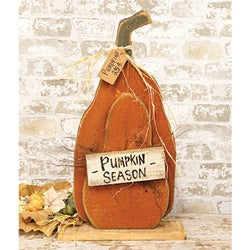 Rustic Wood Layered Pumpkin Season Pumpkin on Base