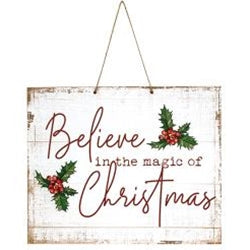 Believe in the Magic Sign w/Jute Hanger