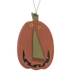 Candy Corn & Jack Primitive Wood Ornament