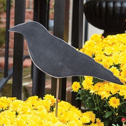 Wooden Crow Planter Stake Topper