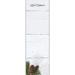 Let It Snow Pinecone Long Notepad