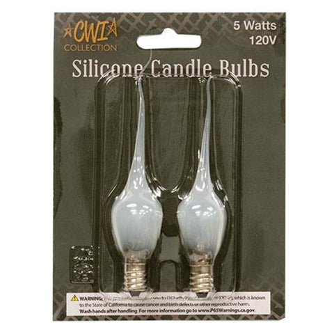 2/Pk Silicone Candle Bulbs, 5W