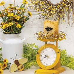 Sunflower Yellow Old Town Scale Clock