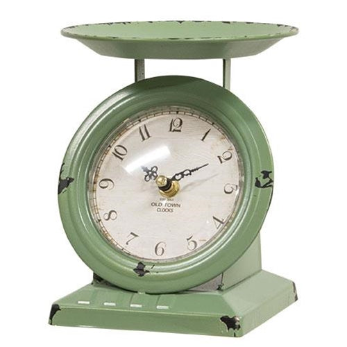Vintage Christmas Cardinal Old Town Scale CLock