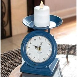 Salt Box Clock Vintage Navy Old Town Scale Clock – Saltbox Primitives