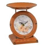 Vintage Christmas Cardinal Old Town Scale CLock
