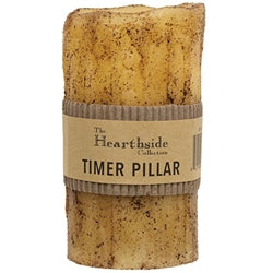 6" Burnt Ivory Drip Timer Pillar