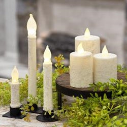 6" Rustic White Timer Taper