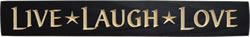 Live Laugh Love Engraved Sign - Black