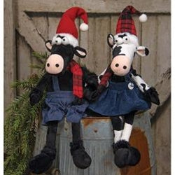 Mr. & Mrs. Christmas Cow, 2 Asstd.