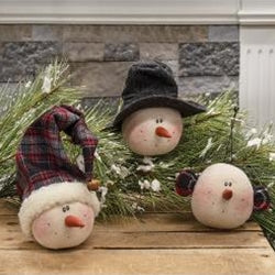Snowman Head Ornaments