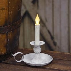 White Washed Candleholder