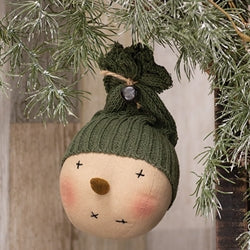 Small Hanging Knit Hat Snowman Head