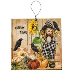 Scarecrow & Friends Square Ornament