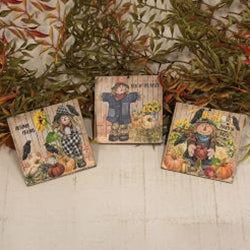 Scarecrow & Friends Square Ornament