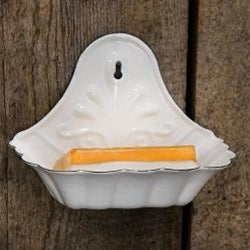 White Enamel Soap Dish