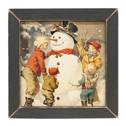 Fun in the Snow Framed Print - 12" sq.