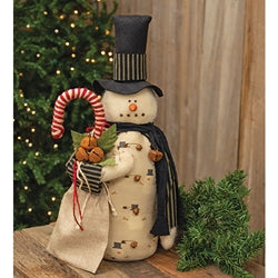 Stanley Stuffed Candy Cane Goody Bag Snowman