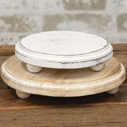 2/Set, Distressed Whitewashed Wooden Risers