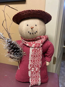 Snow Girl with Straw Hat